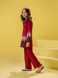 Velvour Girls Cotton Embroidered Stitched 2-Piece Suit-VG156-A
