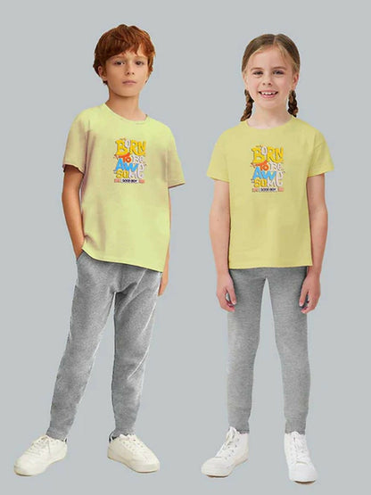 Jupiter Printed Born To Be Awesome Twin Set-13991