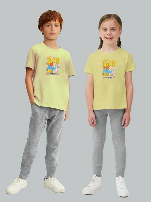 Jupiter Printed Born To Be Awesome Twin Set-13991