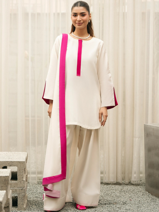 Mannat Clothing Suave Edit Raw Silk Stitched Suit-Aurelia