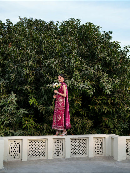 Binilyas Heritage Dore Summer'26 Lawn Embroidered Unstitched 3-Piece Suit-174-A