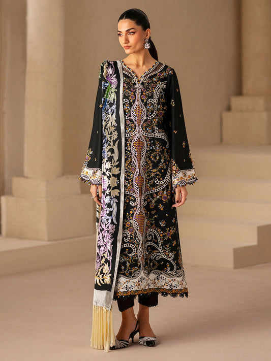 Binilyas Saqqara Kotrai Embroidered Stitched 3-Piece Suit-167-B