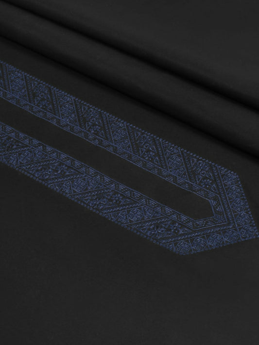 Fabrich Cotton Valley’26 Embroidered Unstitched Shalwar Kameez-Black-FAB-9049