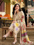 Cream-Duas Boutique Lawn  Embroidered Stitched 3-Piece Suit-Aneelas