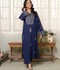 Ayat Closet Summer Linen Embroidered Stitched 2-Piece Suit-Royal Dusk