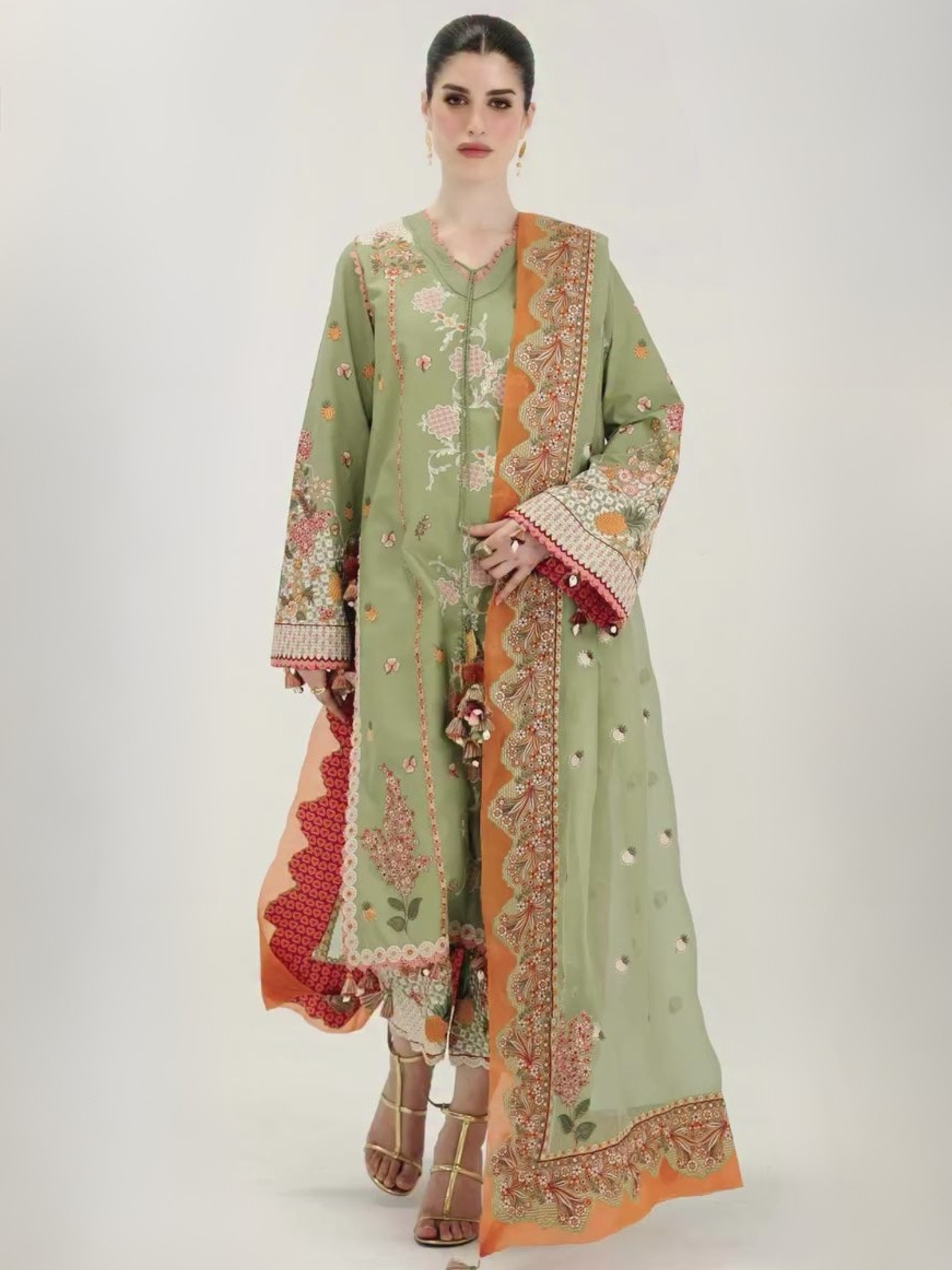 Hussain Rehar Jinan 26 Lawn Embroidered Stitched 3-Piece Suit-Rang-e-Bahar
