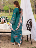 Green-Chandan Nagri Lawn Embroidered Stitched 3-Piece Suit-Spanish Muse