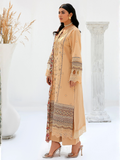 Beige-Chandan Nagri Khaddar Embroidered Stitched 3-Piece Suit-Iresine