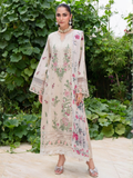 Cream-Chandan Nagri Lawn Cotton Embroidered Stitched 3-Piece Suit-Mirae Noor