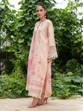 Pink-Chandan Nagri Lawn Cotton Embroidered Stitched 3-Piece Suit-Ashen Grace