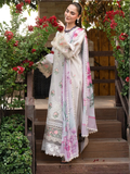 Purple-Chandan Nagri Lawn Cotton Embroidered Stitched 3-Piece Suit-Verdant glow