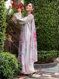 Purple-Chandan Nagri Lawn Cotton Embroidered Stitched 3-Piece Suit-Verdant glow