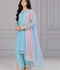 HEM Organza Embroidered Stitched 4-Piece Suit-Zoe Kids