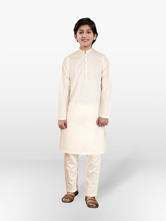 Velvour Boys Cotton Embroidered Stitched Kurta Trouser Suit-VB171-A