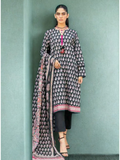 Khaadi Lawn Printed Unstitched 3-Piece Suit-ALA231219 Black