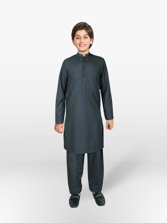 Velvour Boys Cotton Embroidered Stitched Shalwar Kameez-VB174-C