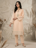 Peach-Bin Shaukat Lawn Brosha Plain Stitched 2-Piece Suit