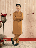 Velvour Boys Wash and Wear Embroidered Stitched Kurta Trouser Set-ART VB165-B