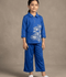 Velvour Girls Mesh Printed Co-Ord Set-VG204-A