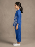 Velvour Girls Mesh Printed Co-Ord Set-VG204-A