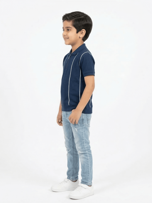 Velvour Boys Pique Polo Shirt-VP23-A