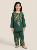 Velvour Girls Cotton Printed Co-Ord Set-VG211-B