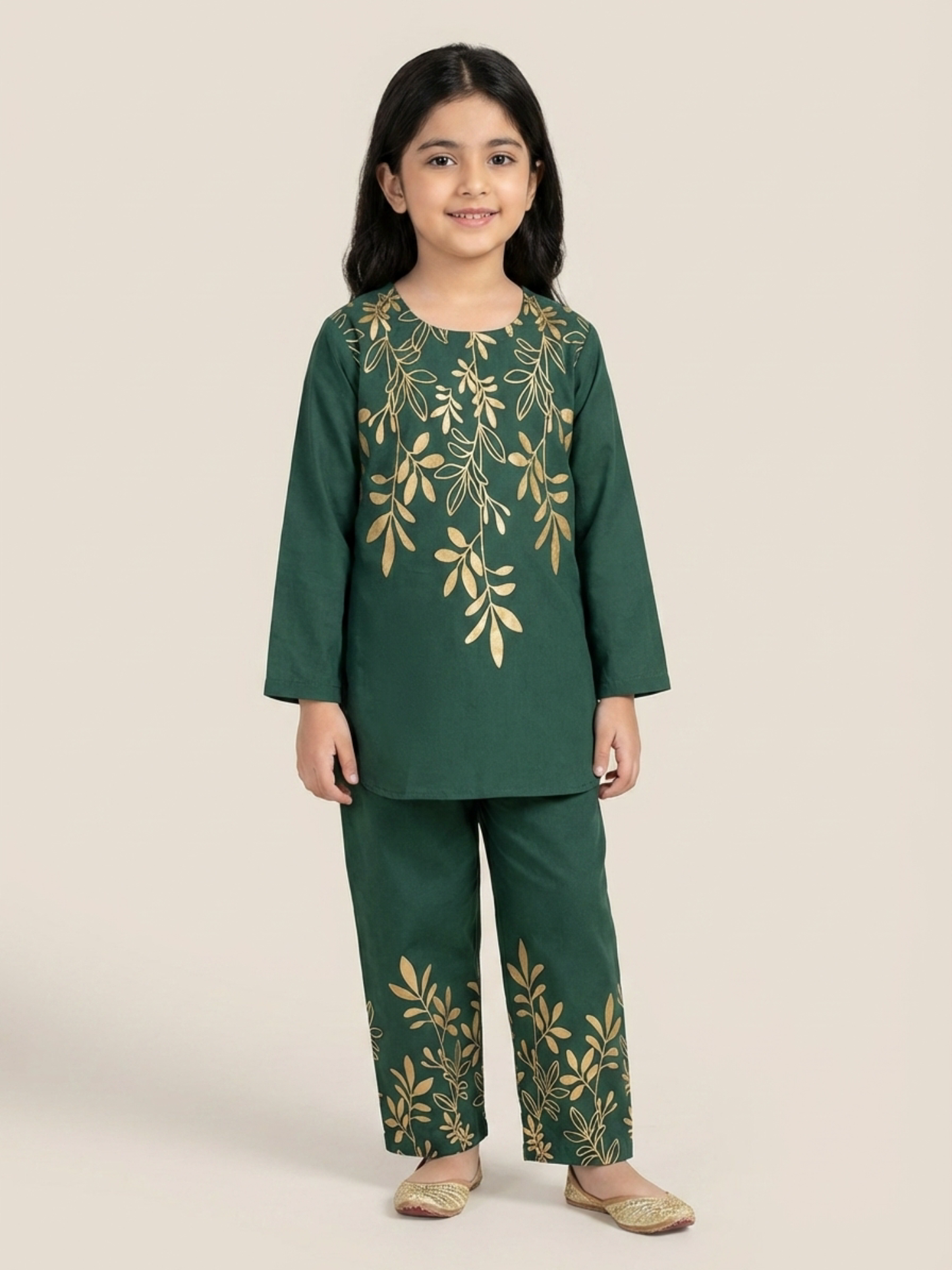 Velvour Girls Cotton Printed Co-Ord Set-VG211-B