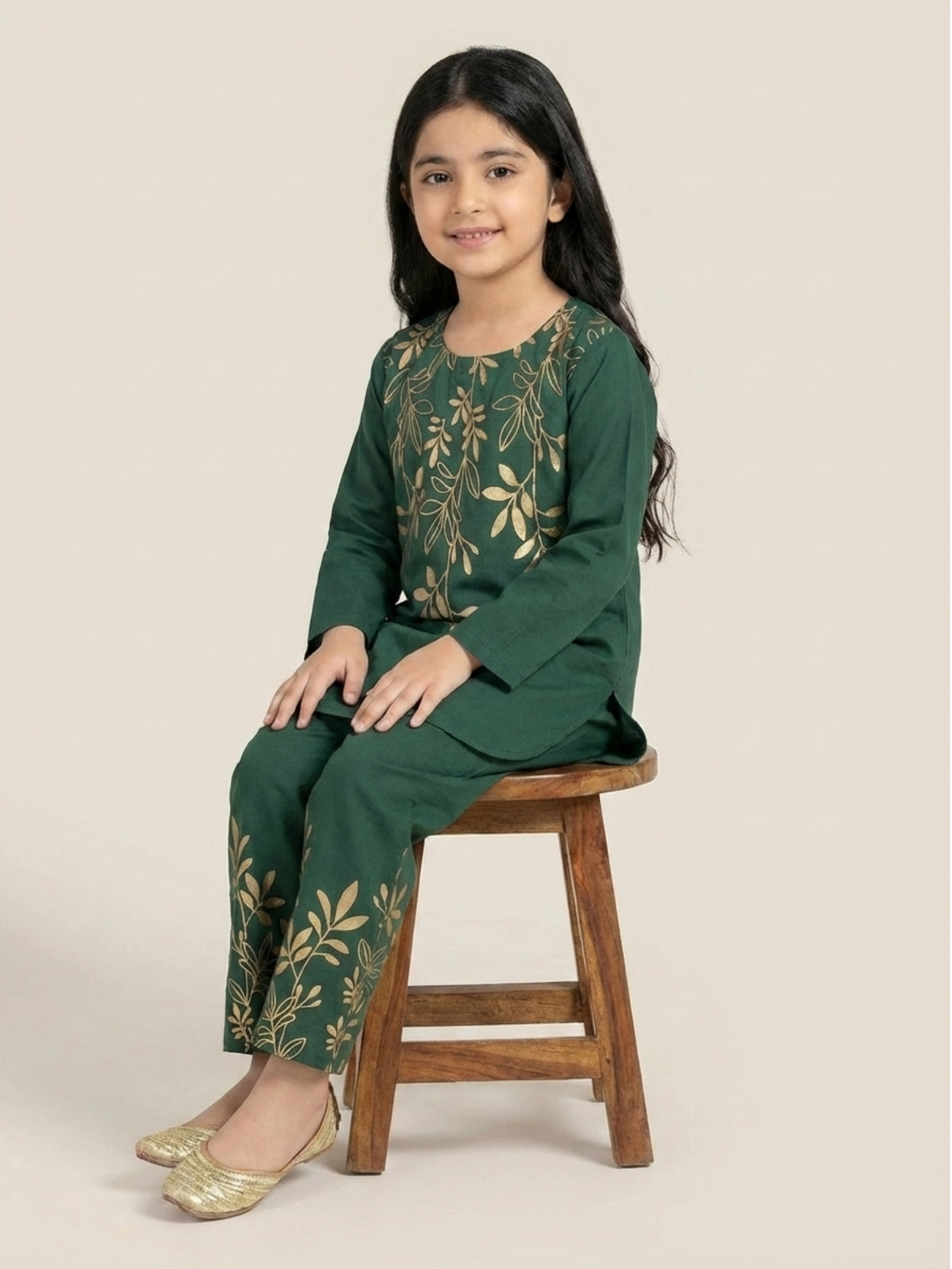 Velvour Girls Cotton Printed Co-Ord Set-VG211-B