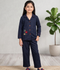 Velvour Girls Mesh Embroidered Co-Ord Set-VG217-A