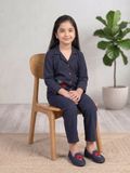 Velvour Girls Mesh Embroidered Co-Ord Set-VG217-A