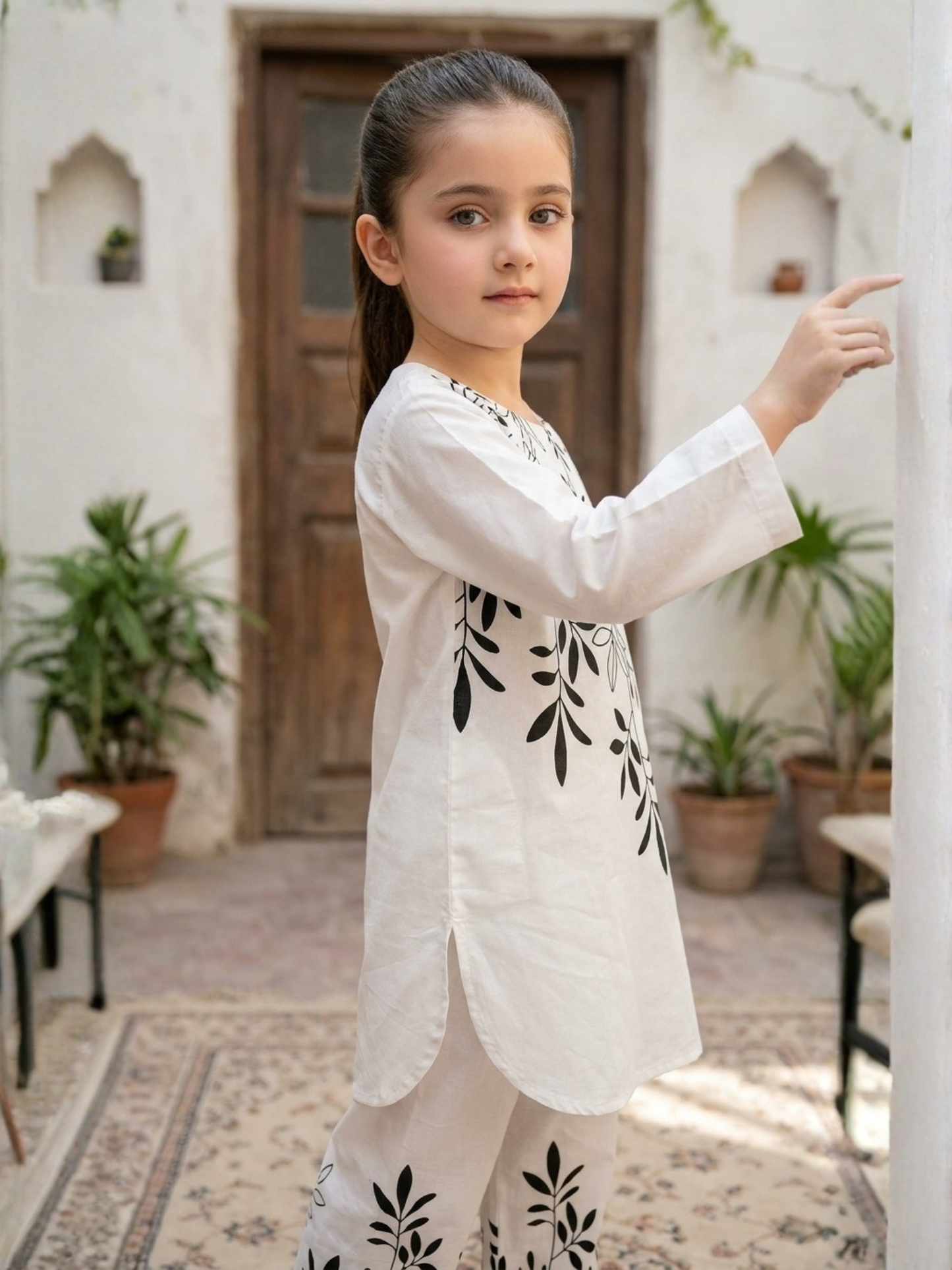 Velvour Girls Cotton Printed Co-Ord Set-VG211-A