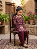 Velvour Girls Viscose Printed Stitched 2-Piece Suit-VG110-B