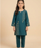 Velvour Girls Cotton Embroidered Stitched 2-Piece Suit-VG181-A