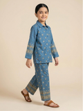 Velvour Girls Jacquard Printed Co-Ord Set-VG219-A