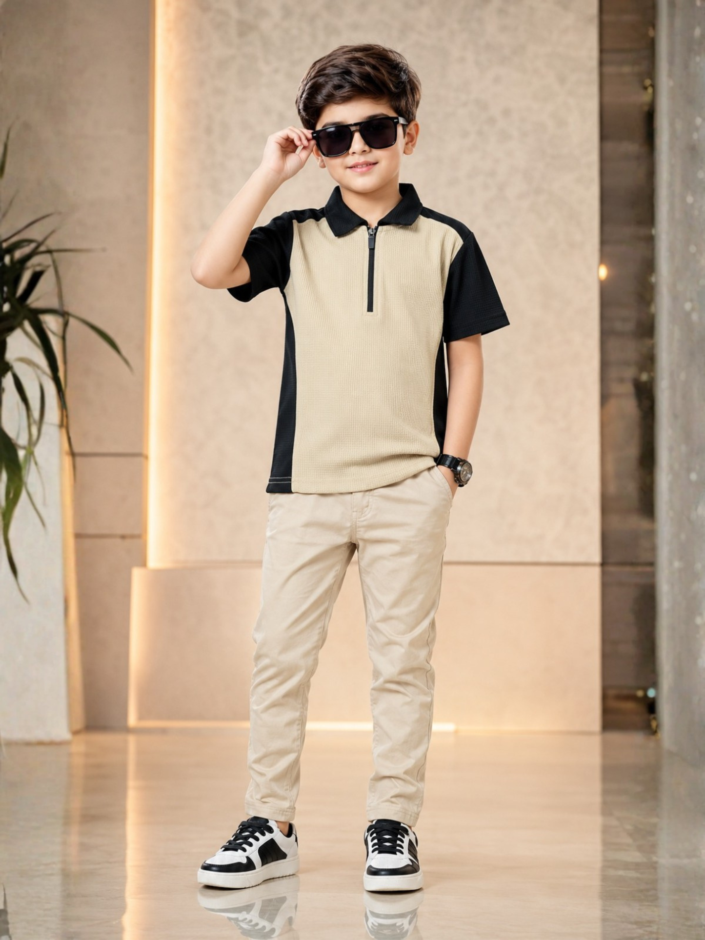 Velvour Boys Polyester Polo Shirt-VP28-B