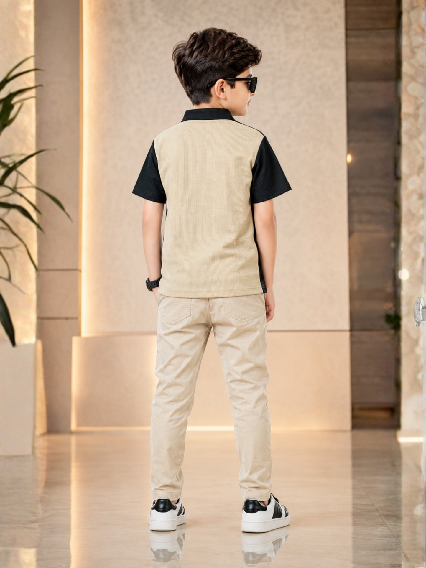 Velvour Boys Polyester Polo Shirt-VP28-B