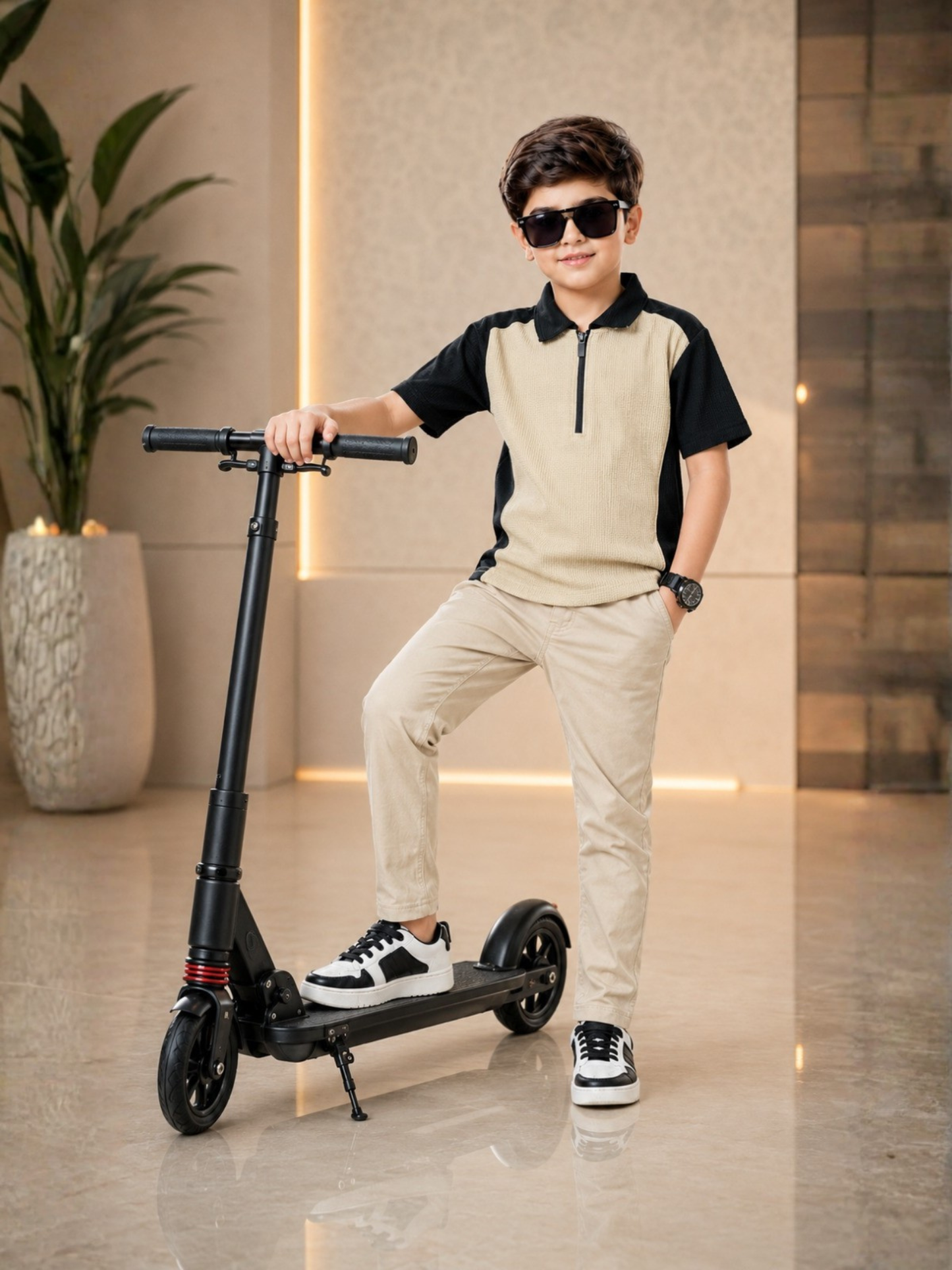 Velvour Boys Polyester Polo Shirt-VP28-B