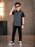 Velvour Boys Polyester Polo Shirt-VP28-C