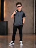 Velvour Boys Polyester Polo Shirt-VP28-C