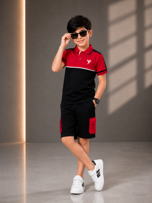 Velvour Boys Pique Tracksuit-VPS06