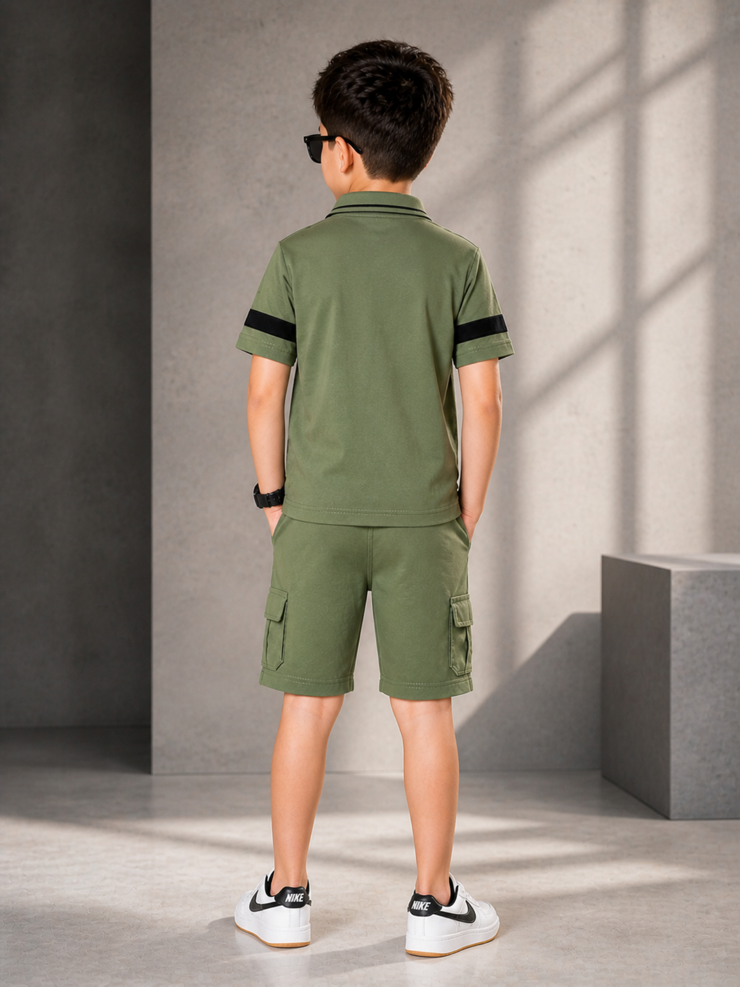 Velvour Boys Pique Printed Tracksuit-VPS05