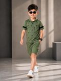 Velvour Boys Pique Printed Tracksuit-VPS05