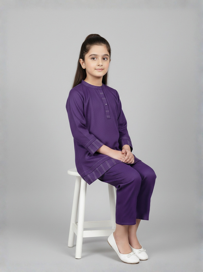 Velvour Girls Mesh Co-Ord Set-VG202-A