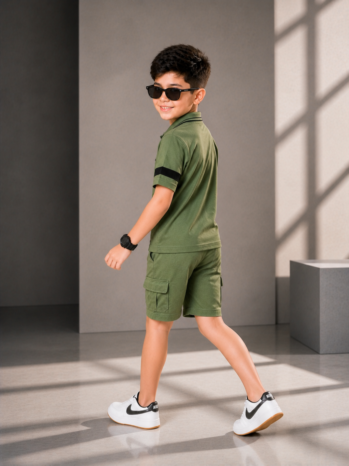 Velvour Boys Pique Printed Tracksuit-VPS05