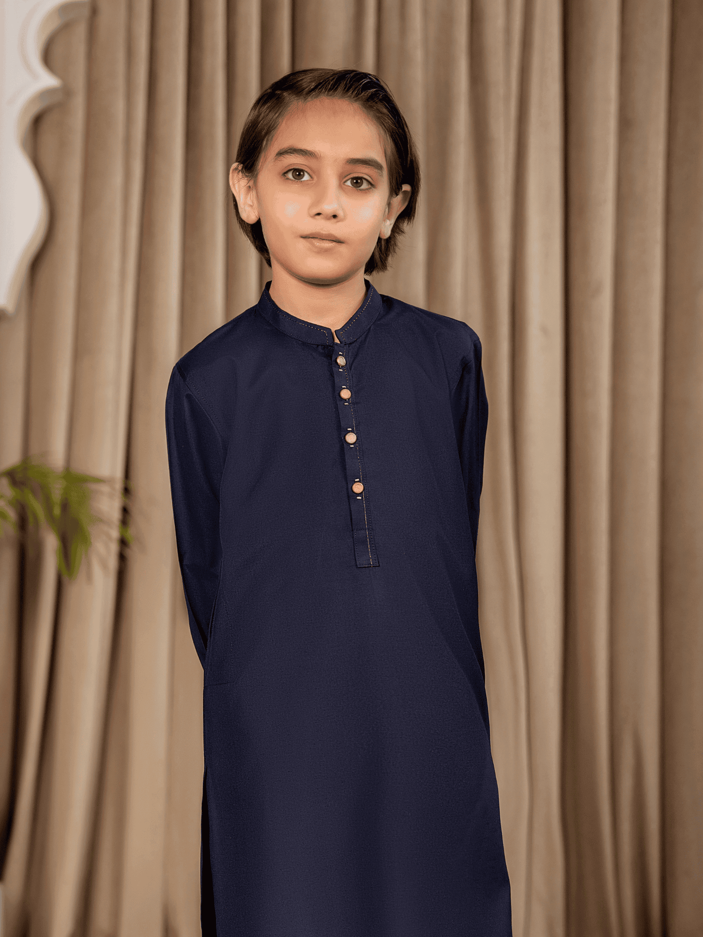 Velvour Boys Cotton Fine Detail Stitched Kurta Shalwar Suit-VB206-B