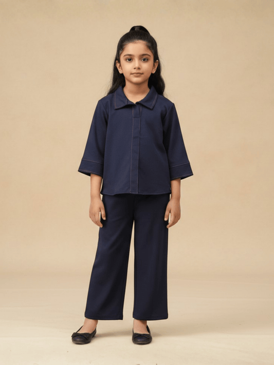 Velvour Girls Mesh Co-Ord Set-VG205-A