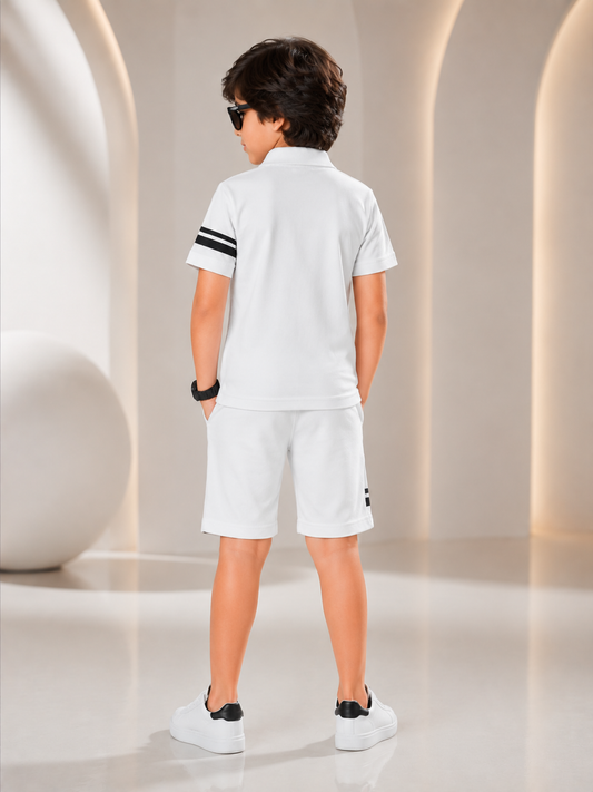 Velvour Boys Pique Printed Tracksuit-VPS04