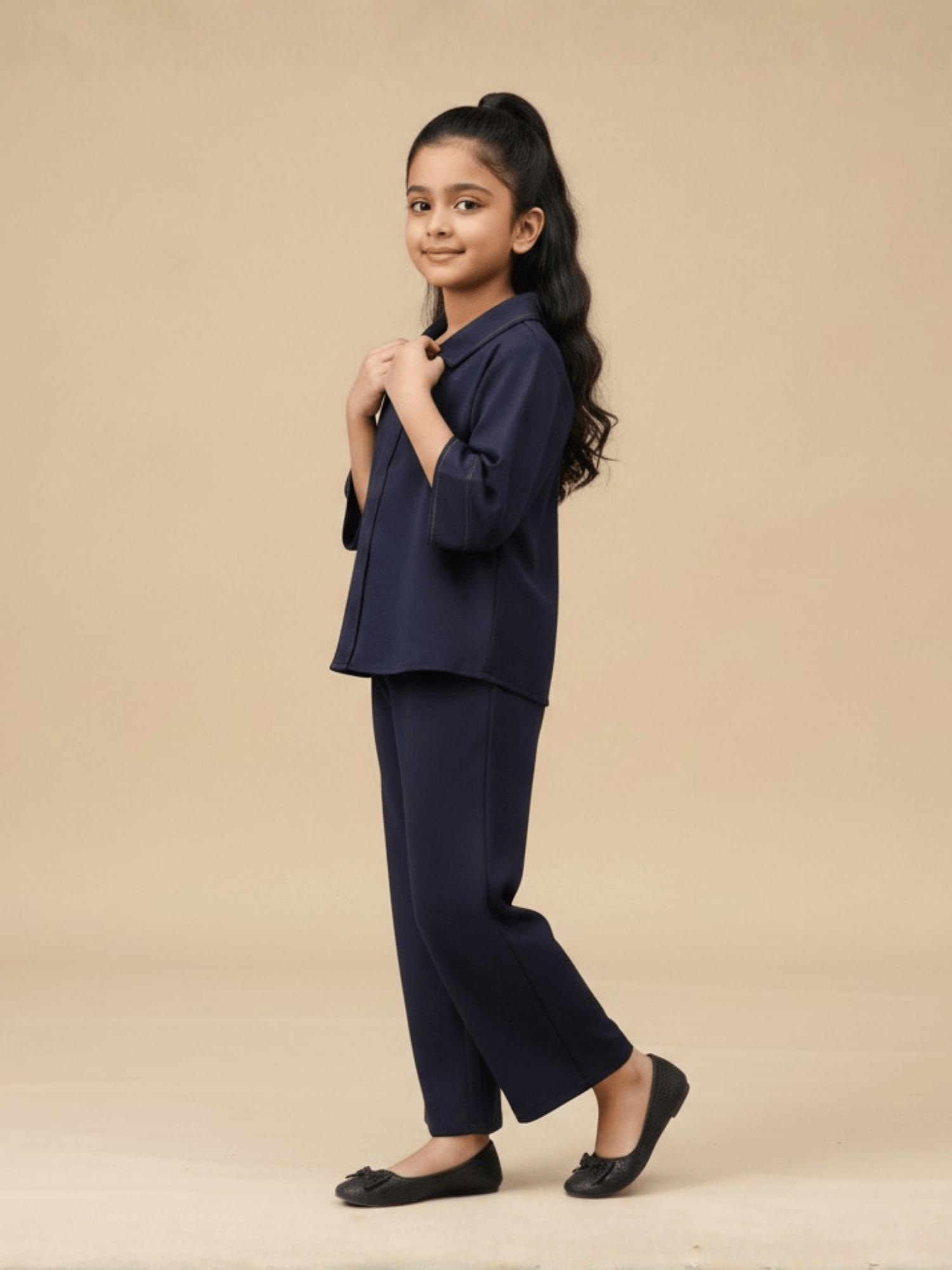 Velvour Girls Mesh Co-Ord Set-VG205-A