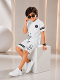 Velvour Boys Pique Printed Tracksuit-VPS04