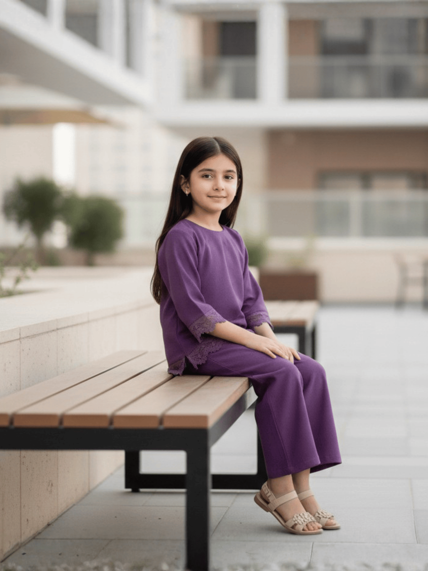 Velvour Girls Mesh Co-Ord Set-VG196-B